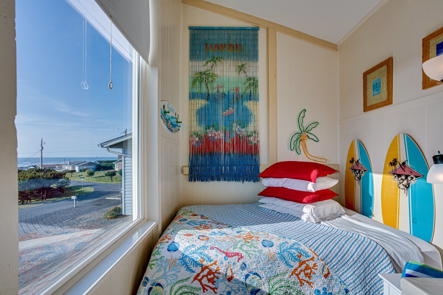 This nook upstairs is perfect for kids.