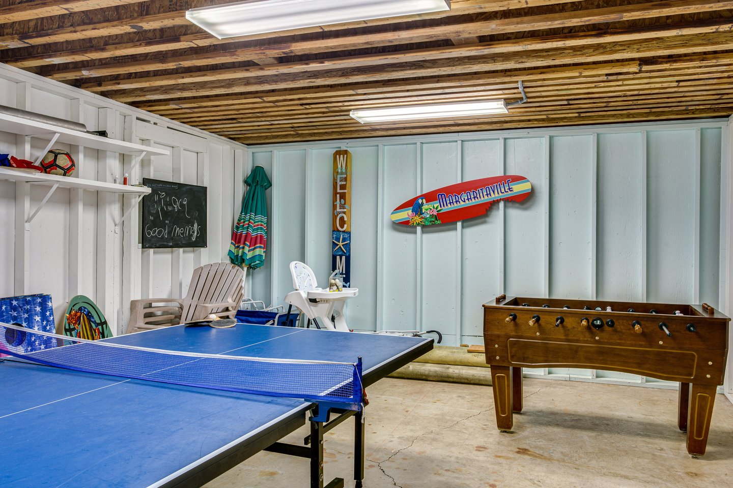 The game room is the perfect place for some friendly competition.