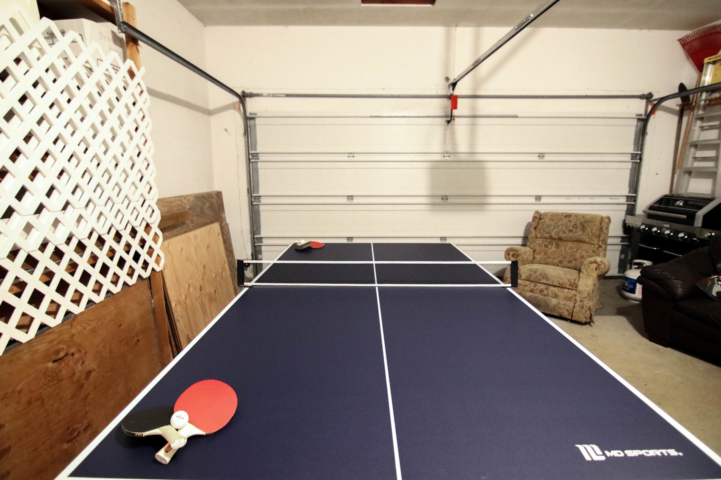 Have a little friendly competition with your family in the garage.
