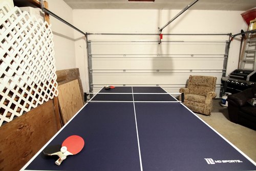 Have a little friendly competition with your family in the garage.
