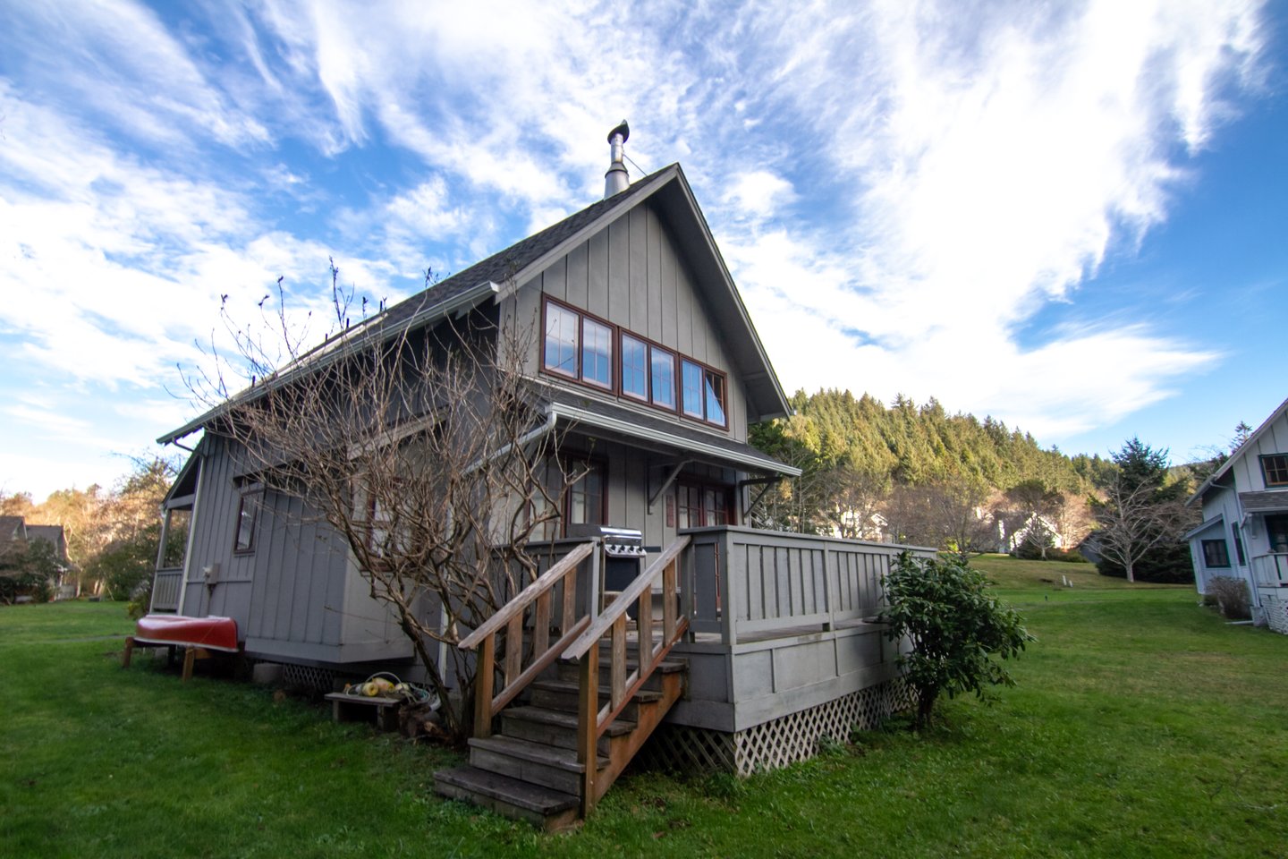 The deck on the back of the house is a great place to sit and watch wildlife.