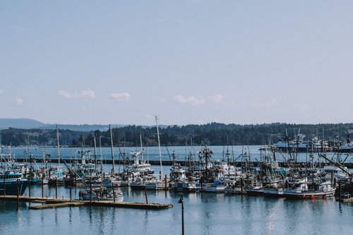 Enjoy views of the fishing fleet from Smuggler's Cove!