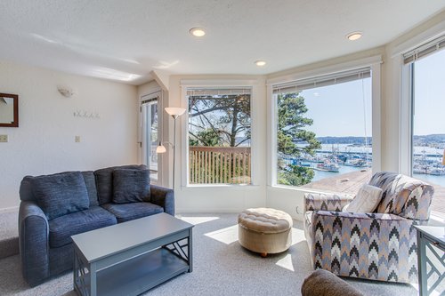 Watch the marine life and people watch from the comfort of your living room.