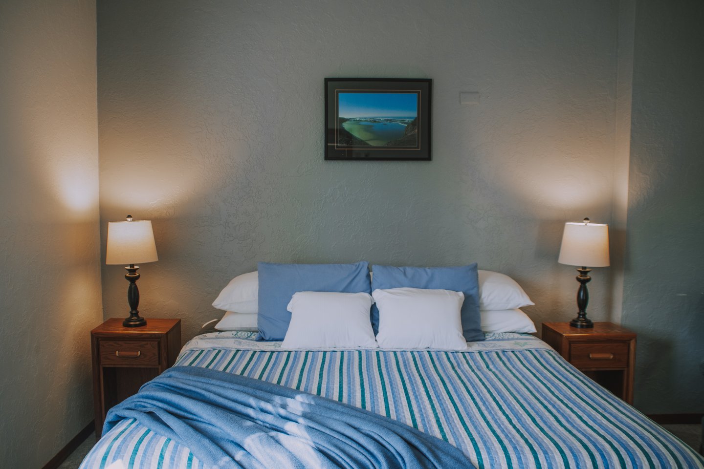 Enjoy the comfort of the King bed in the bedroom.
