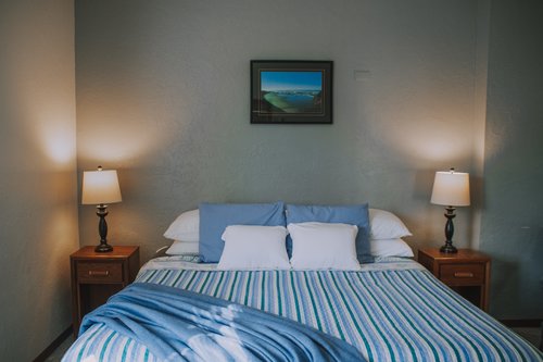 Enjoy the comfort of the King bed in the bedroom.