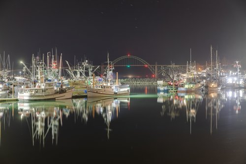 Stunning night views of the Newport Yaquina Bay Bridge.