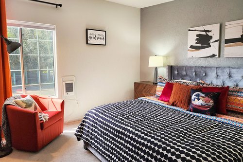 Enjoy the comfort of the King bed in the bedroom.
