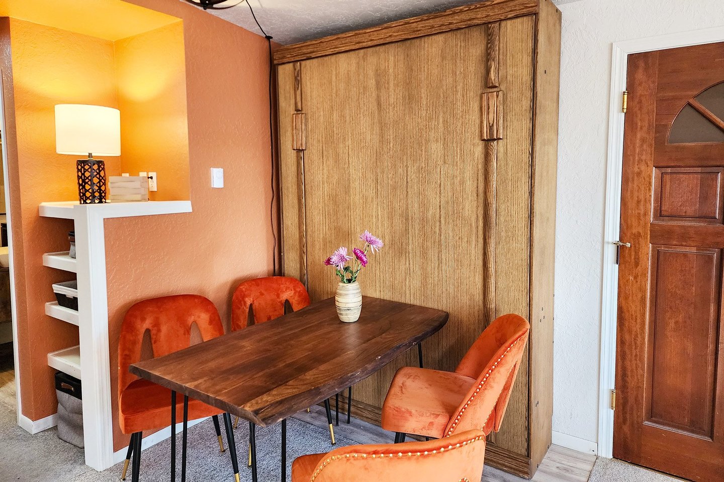 Dining for 4 at this comfy space.