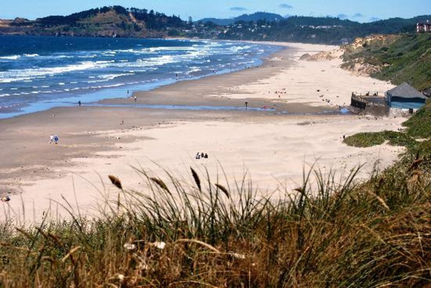 Explore the sandy Nye Beach!