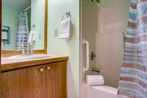 Tub/Shower combo in the ensuite bath.