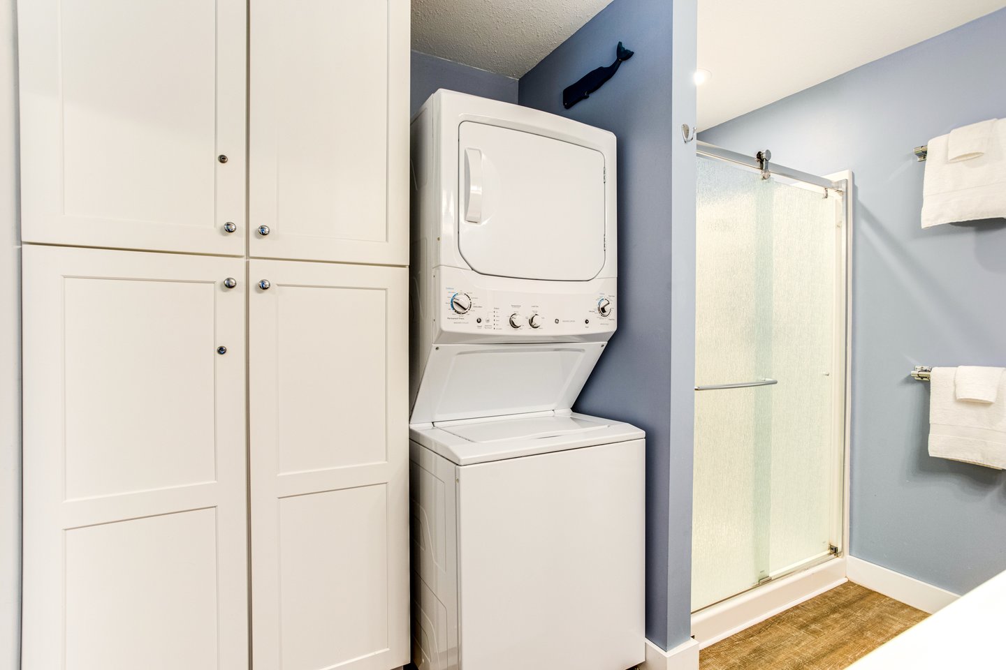 Laundry in the master bath.
