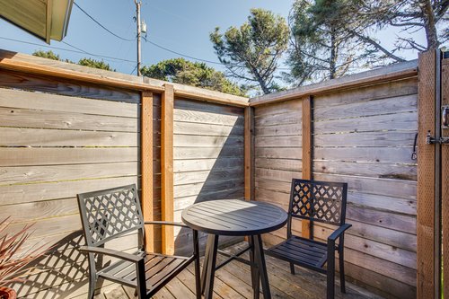 Take a seat outside with your morning coffee.