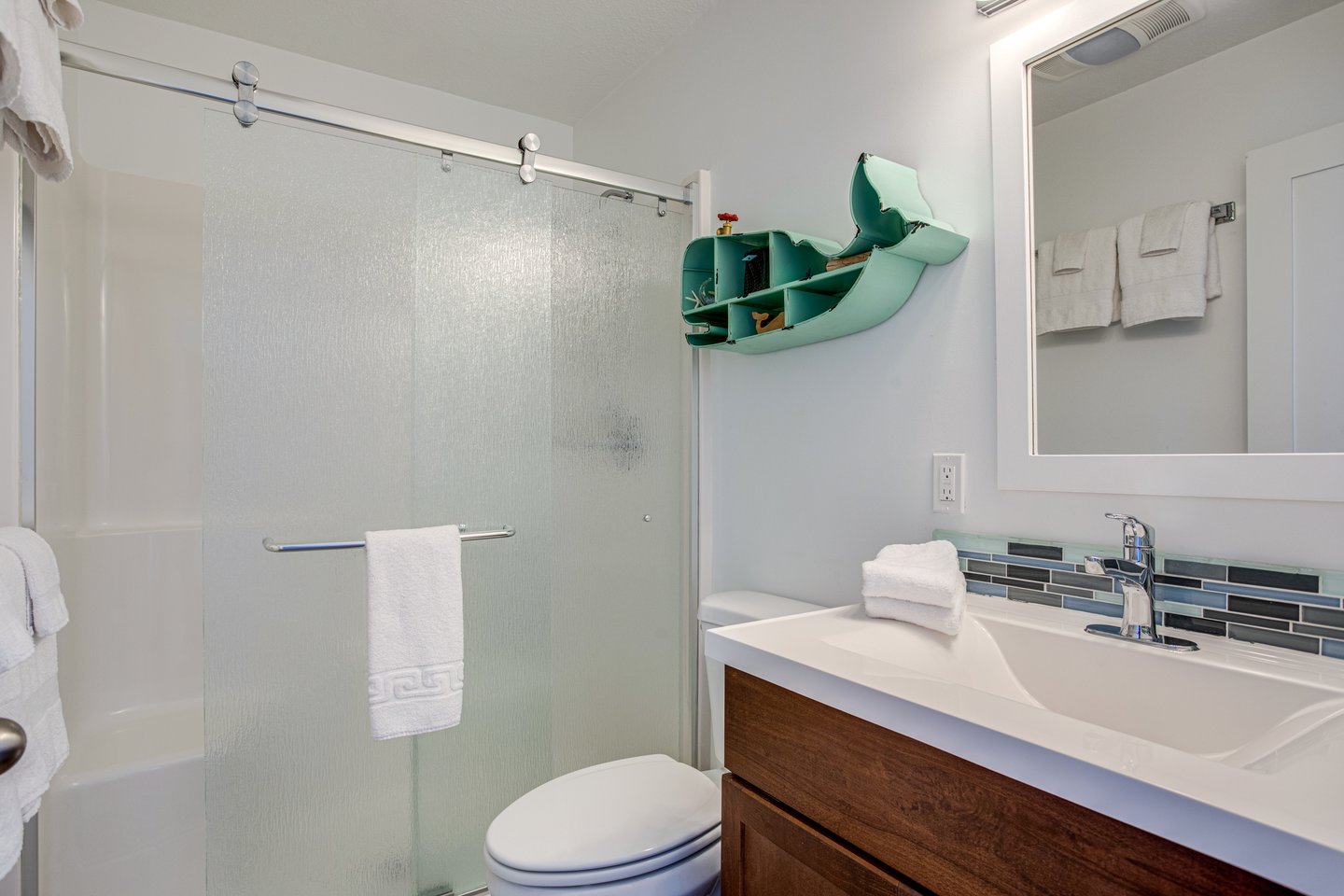 A second bathroom off the living room.