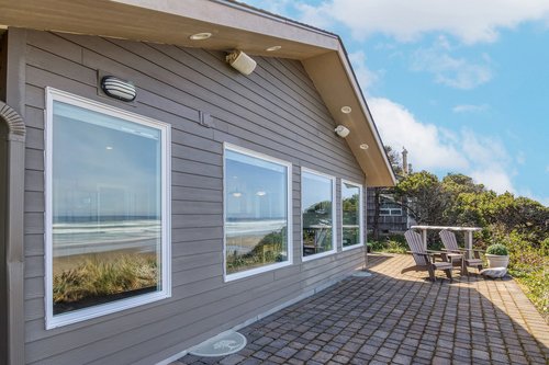 West facing windows are perfect for enjoying sunsets and crashing waves.