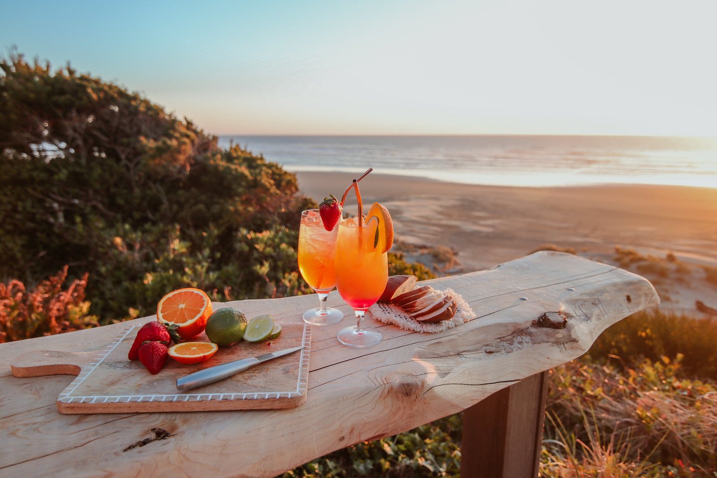 Sip your favorite beverage outside as the sun goes down.
