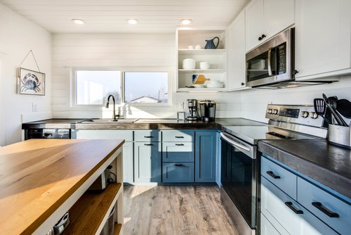 The fully stocked kitchen  for convenience.
