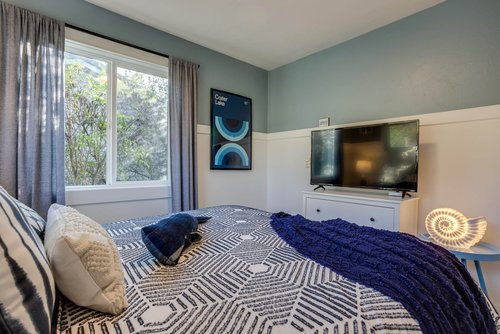 Curl up and watch your favorite late night tv show.