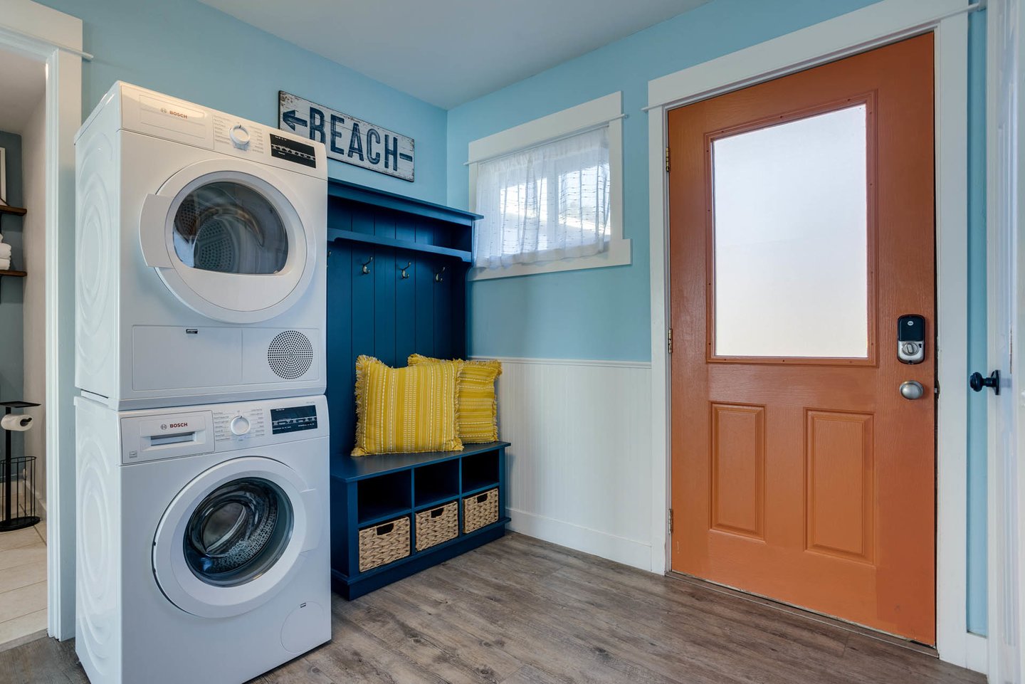The entry and the laundry.