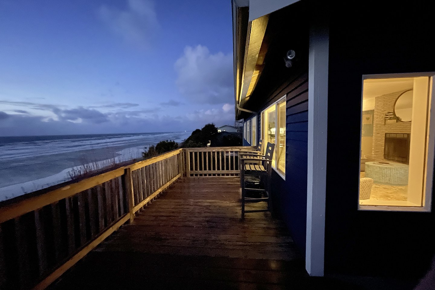 Gorgeous ocean front views in the evening.