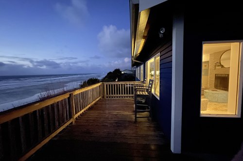 Gorgeous ocean front views in the evening.