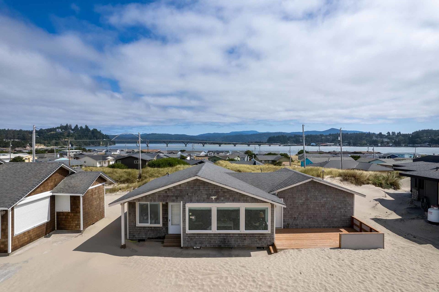 From deck to sand to ocean!