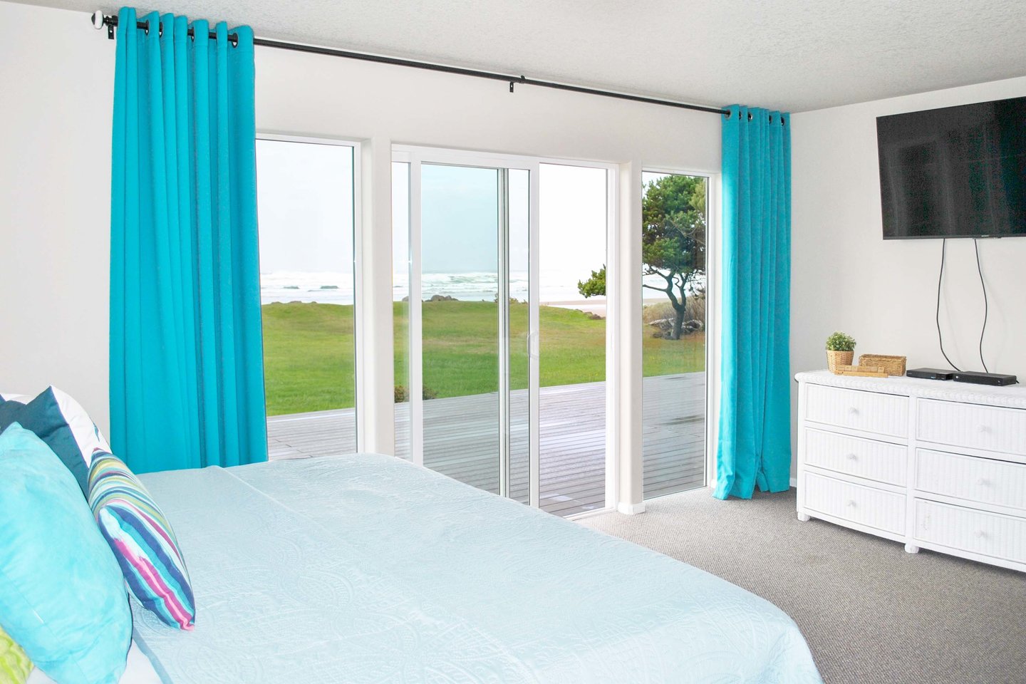 Lay in bed and listen to and watch the waves.