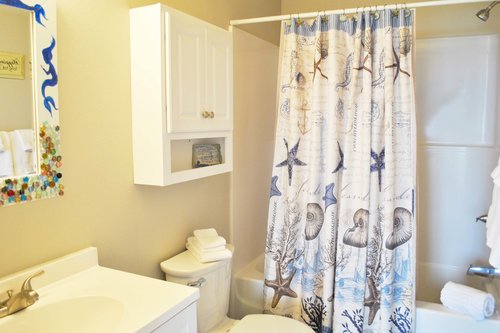 The ensuite bath is perfect for added privacy.