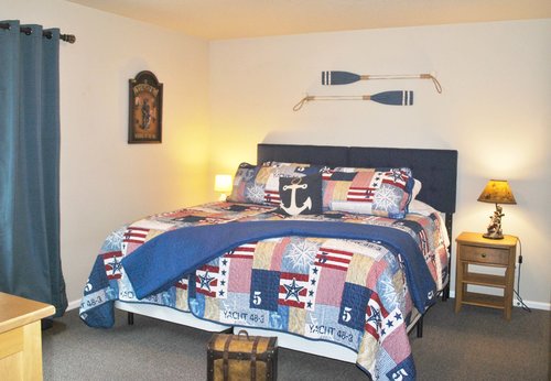The second bedroom has a king bed that can be split into two twins with prior notice.