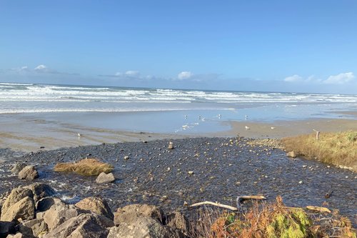 Vingie Creek filters down to meet the Pacific.