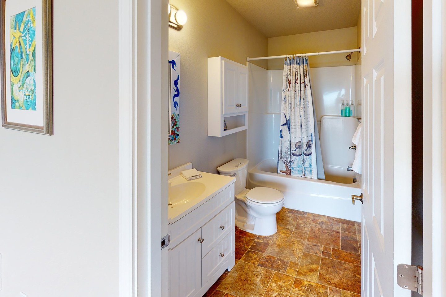 A full bath connected to the primary suite.