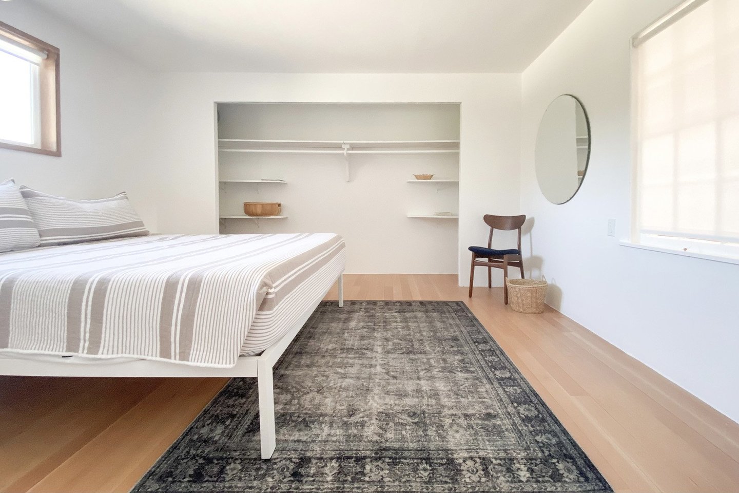 Enjoy the elegant simplicity of the main floor bedroom with king bed.