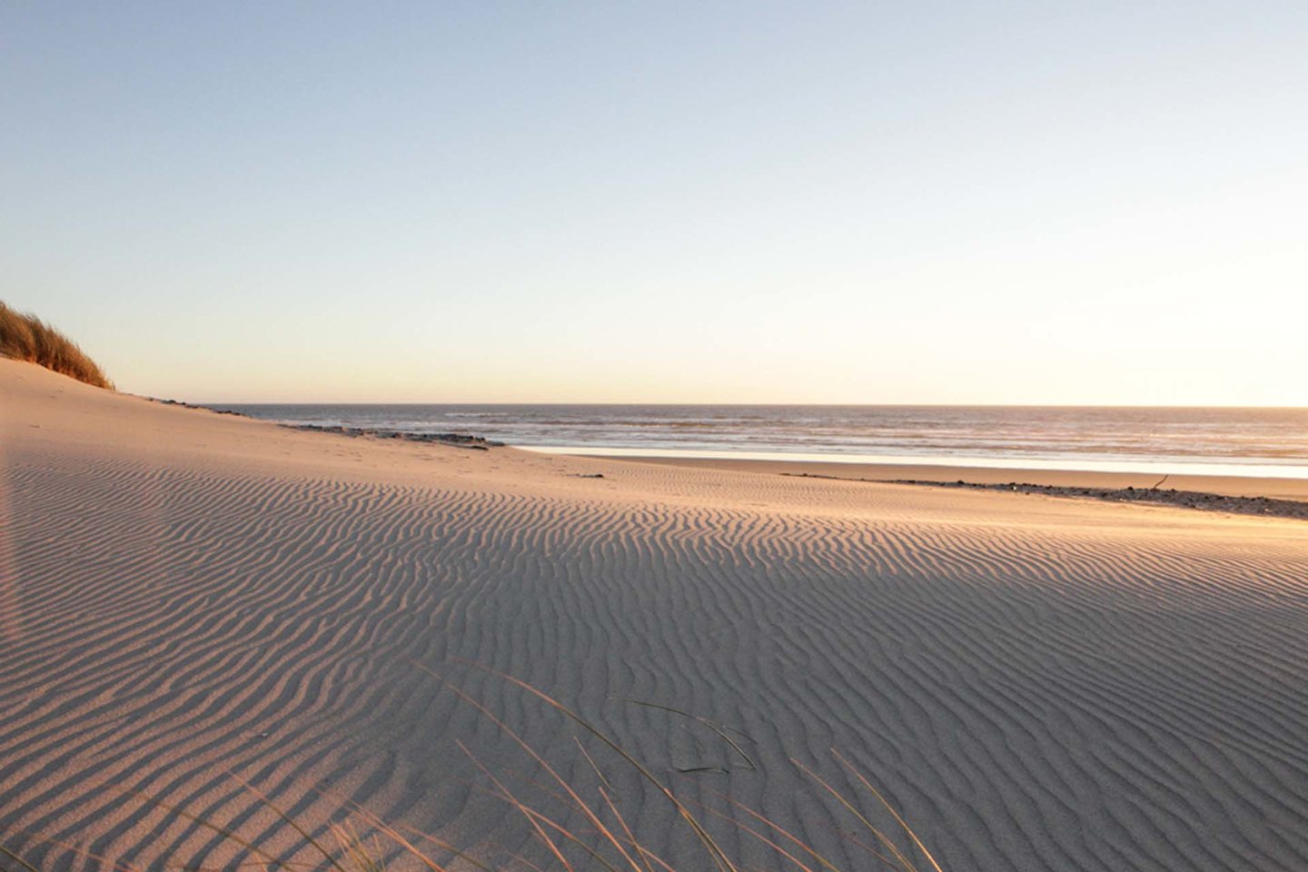 Beautiful patterns in the sand change daily.