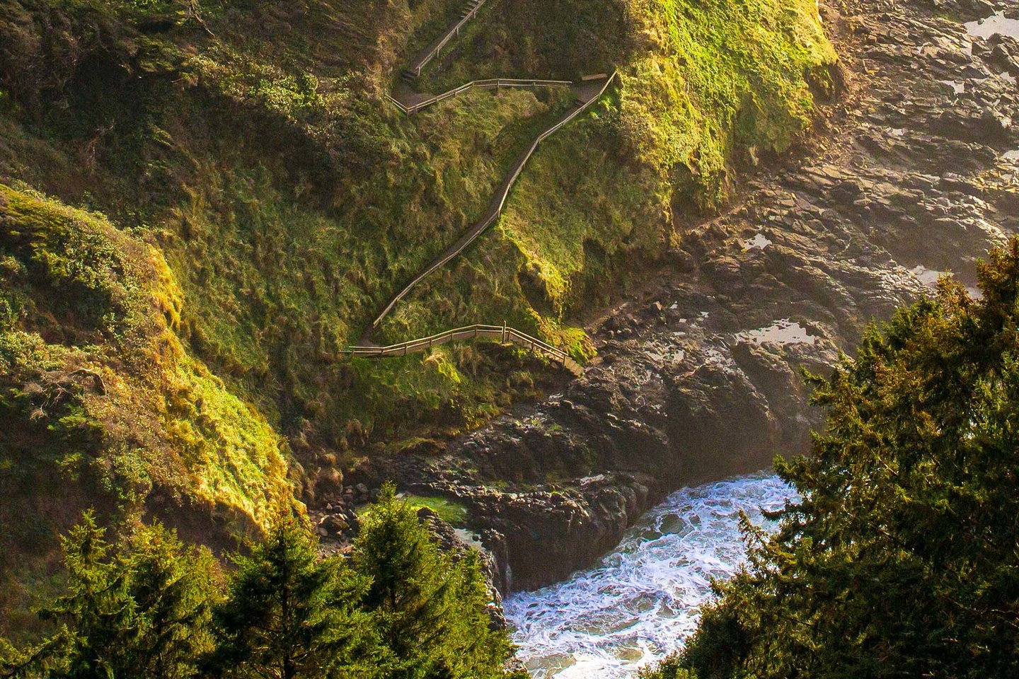 Explore Devils Churn path while staying at the Surf Perch.