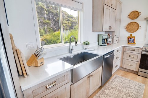 Plenty of counter space for food prep.