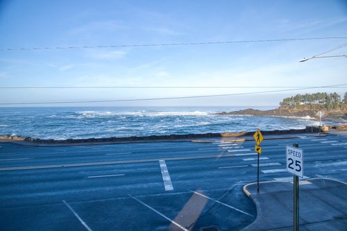 View Depoe Bay and the Spouting Horn from the comfort of your deck.
