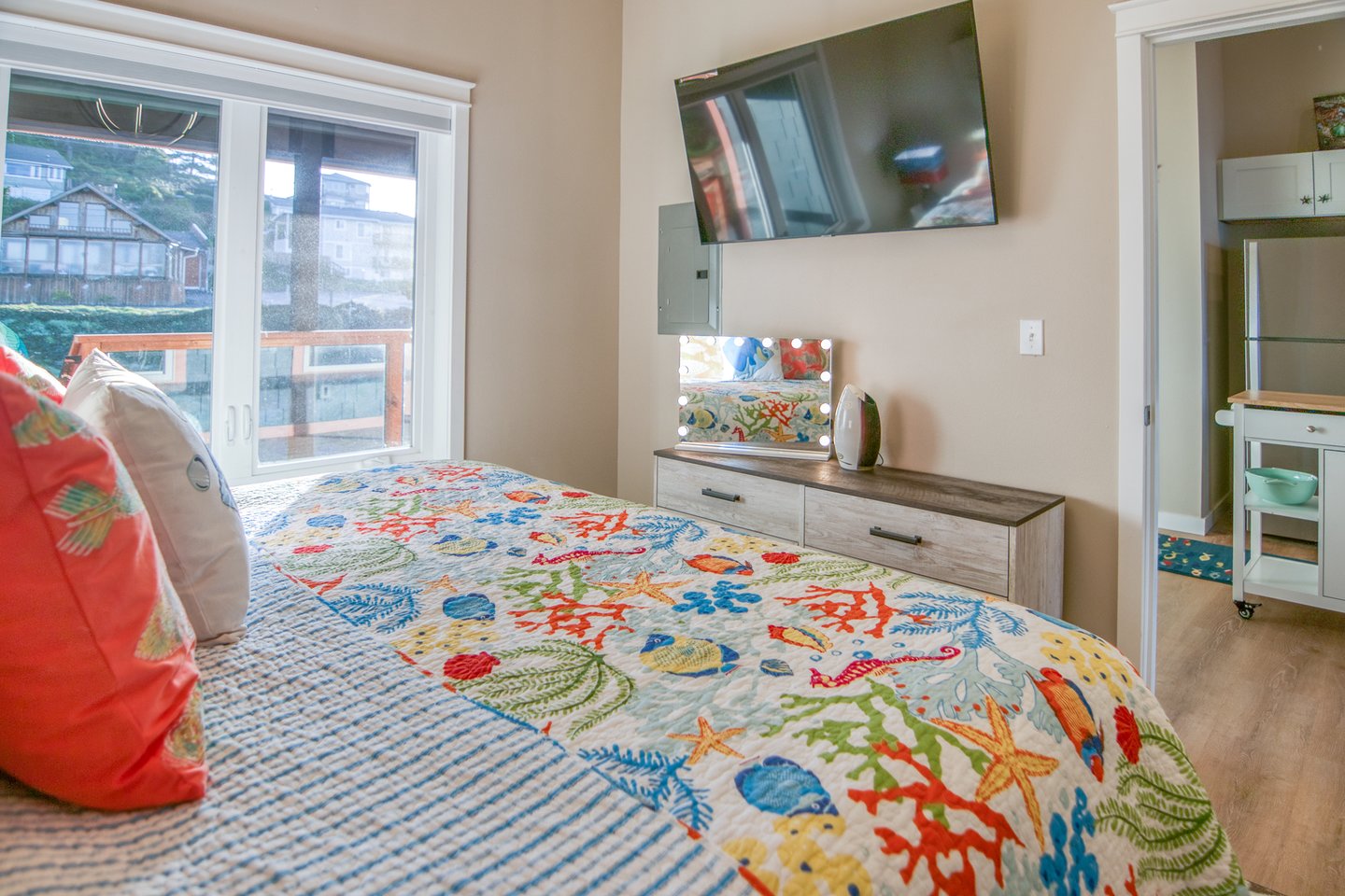 Watch a late night show or movie from bed