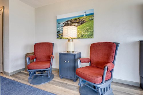 Secondary seating area for a little relaxation.