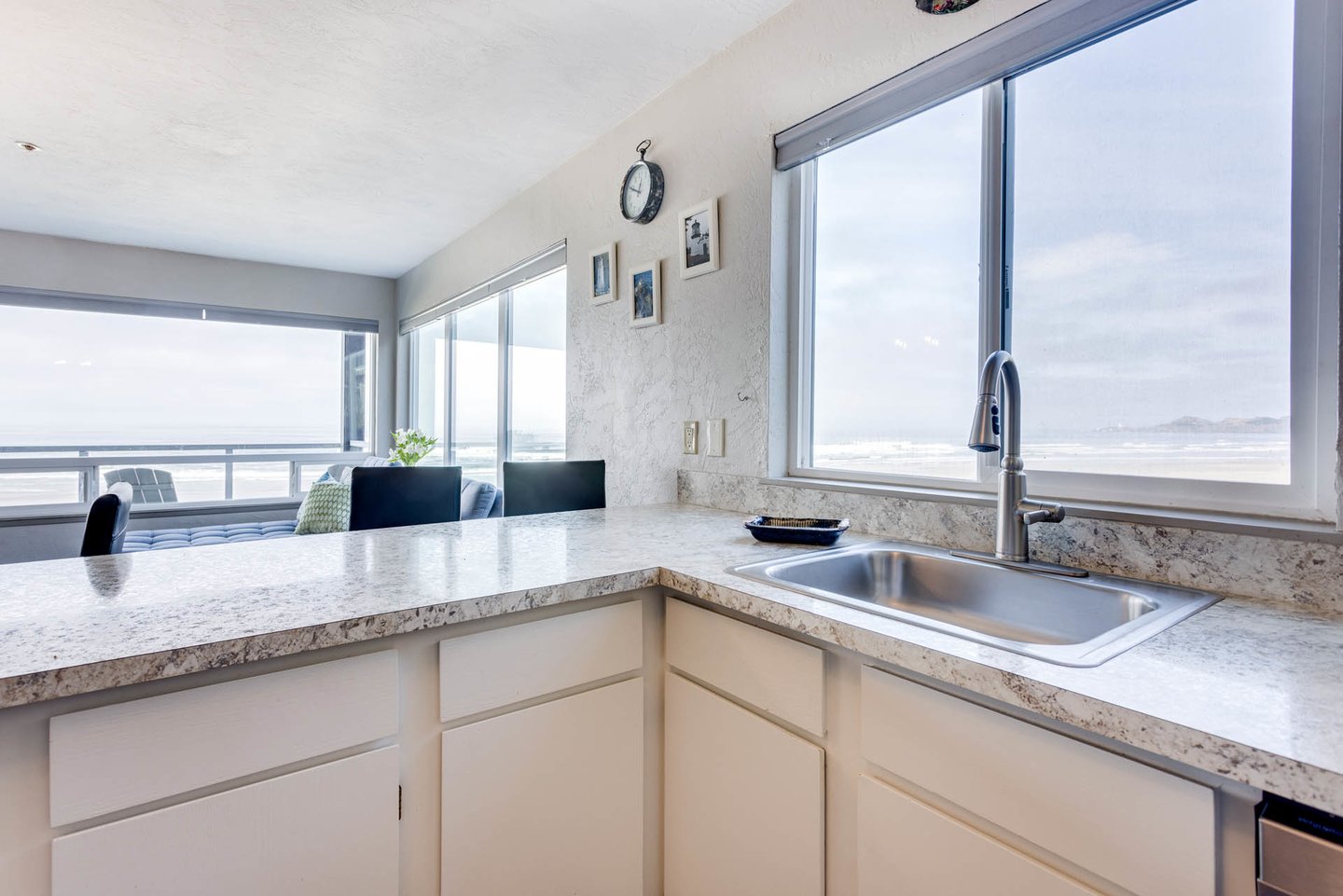 Counter dining is an option and the cook gets the views!