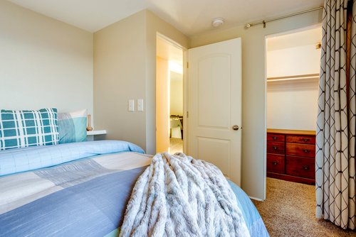 Primary bedroom with king bed.