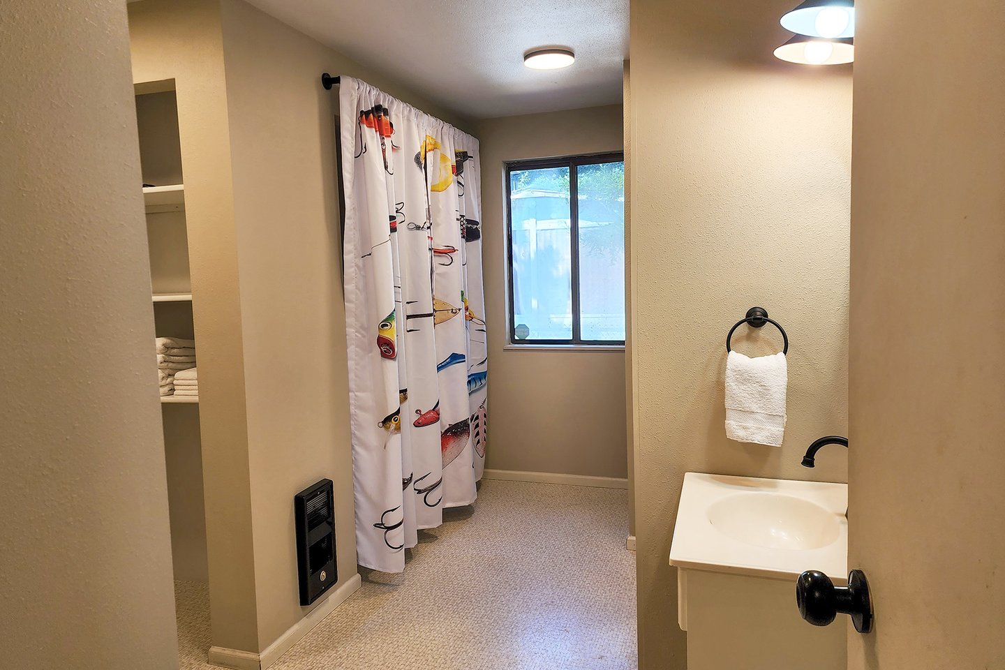 A second bathroom is found in the laundry room downstairs.
