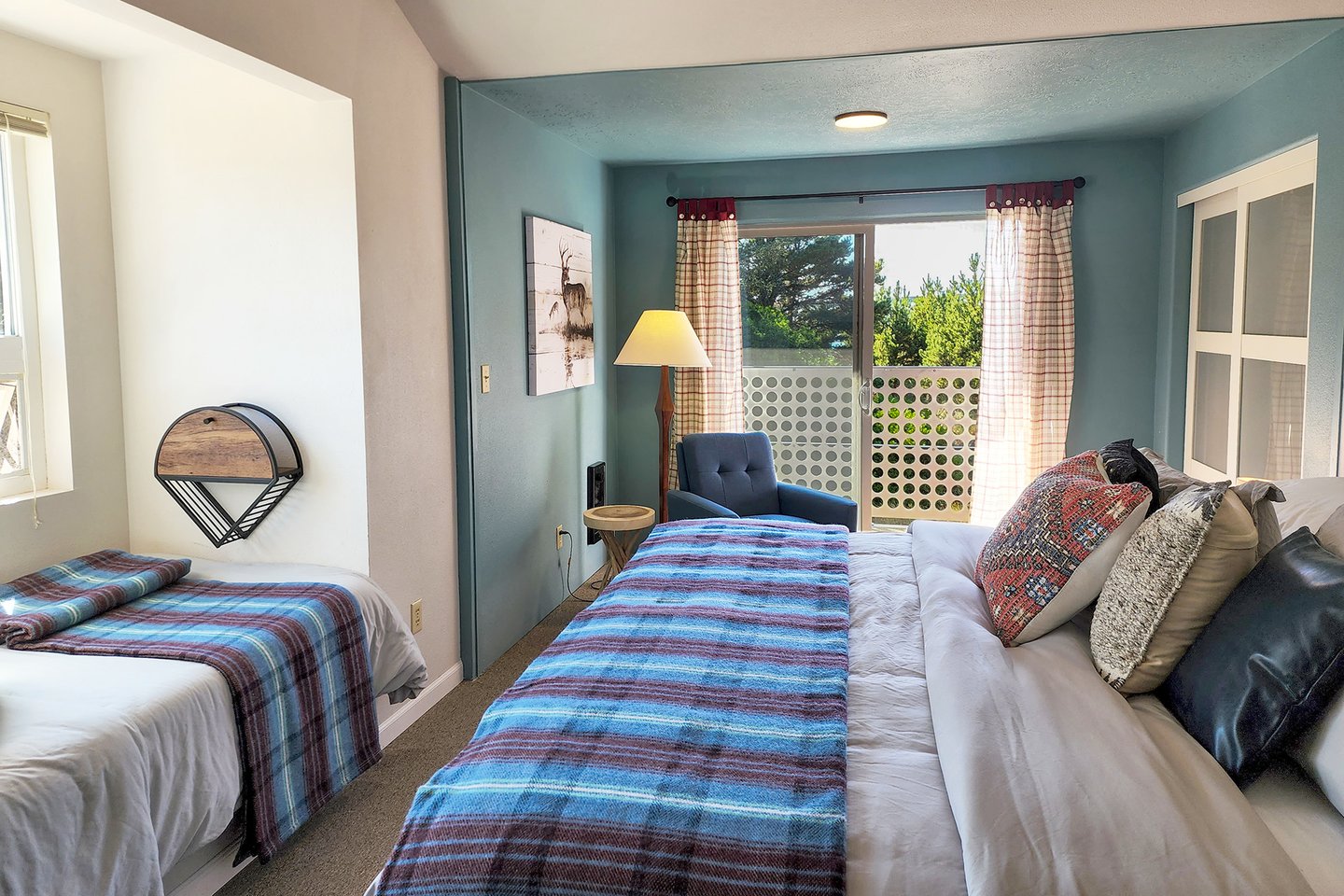 The king bed is comfy along with a built in twin bunk for additional sleeping space.