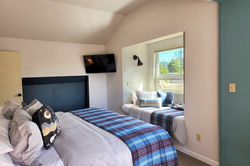 Watch a late night show from the comfort of your bed.