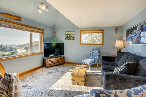A bright and sunny room.