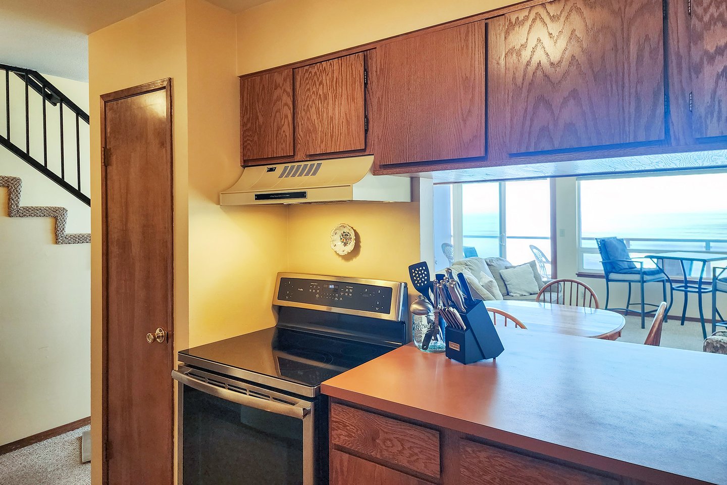 Cook up a meal while enjoying the view.