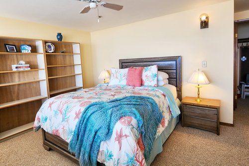 Enjoy the comfort of your own spacious bedroom upstairs.