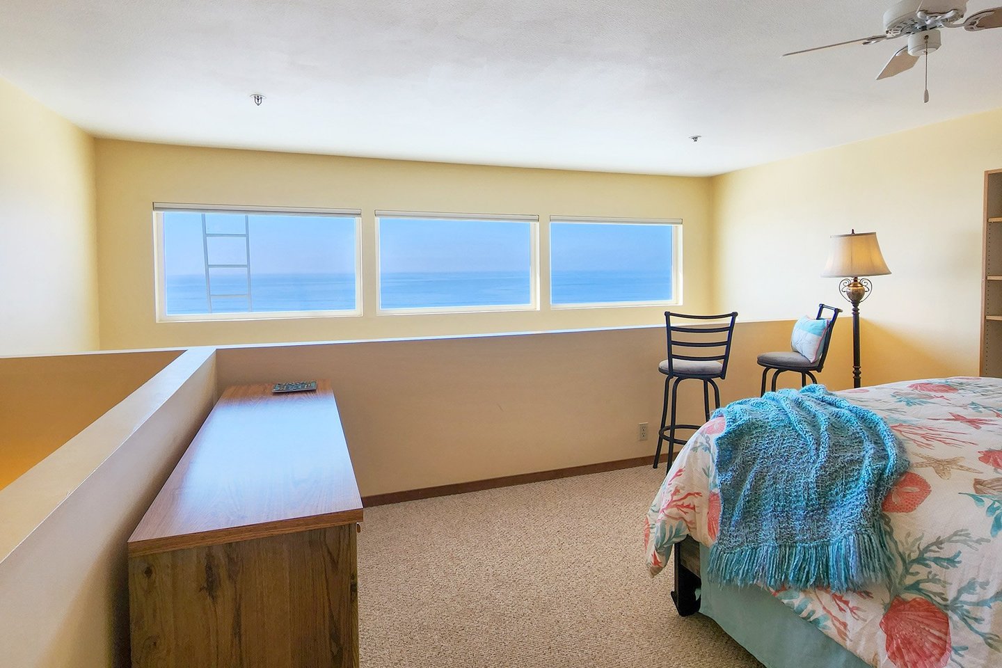 Beautiful views from the loft bedroom.