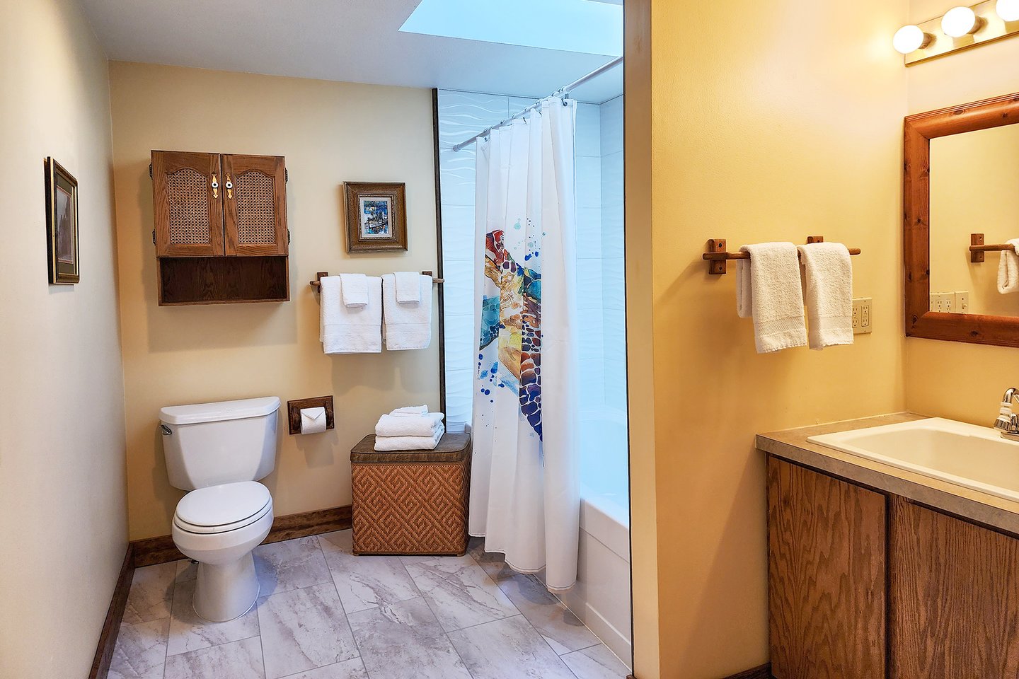 Spacious master bath.