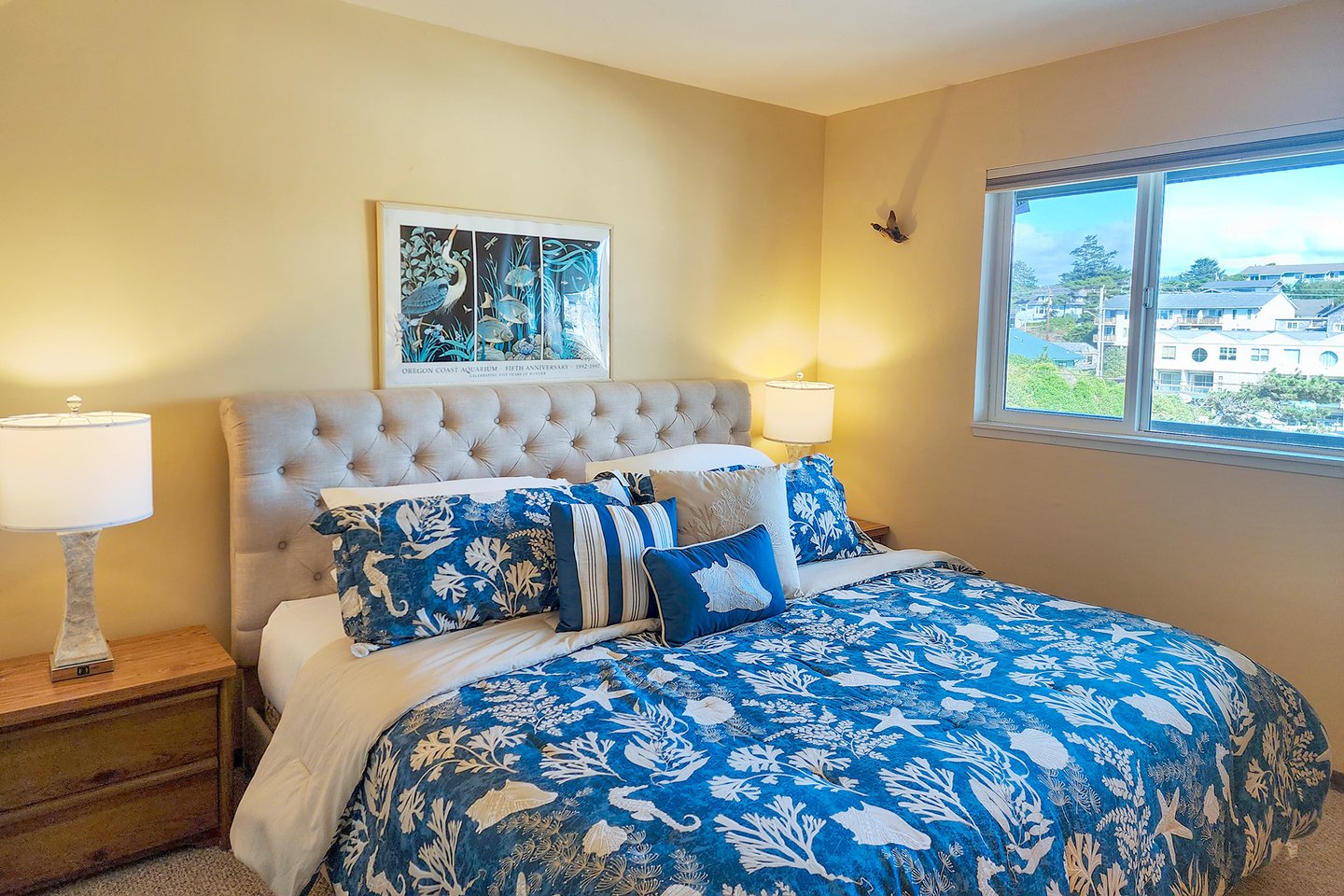 This wonderful bedroom is on the main floor of the condo.