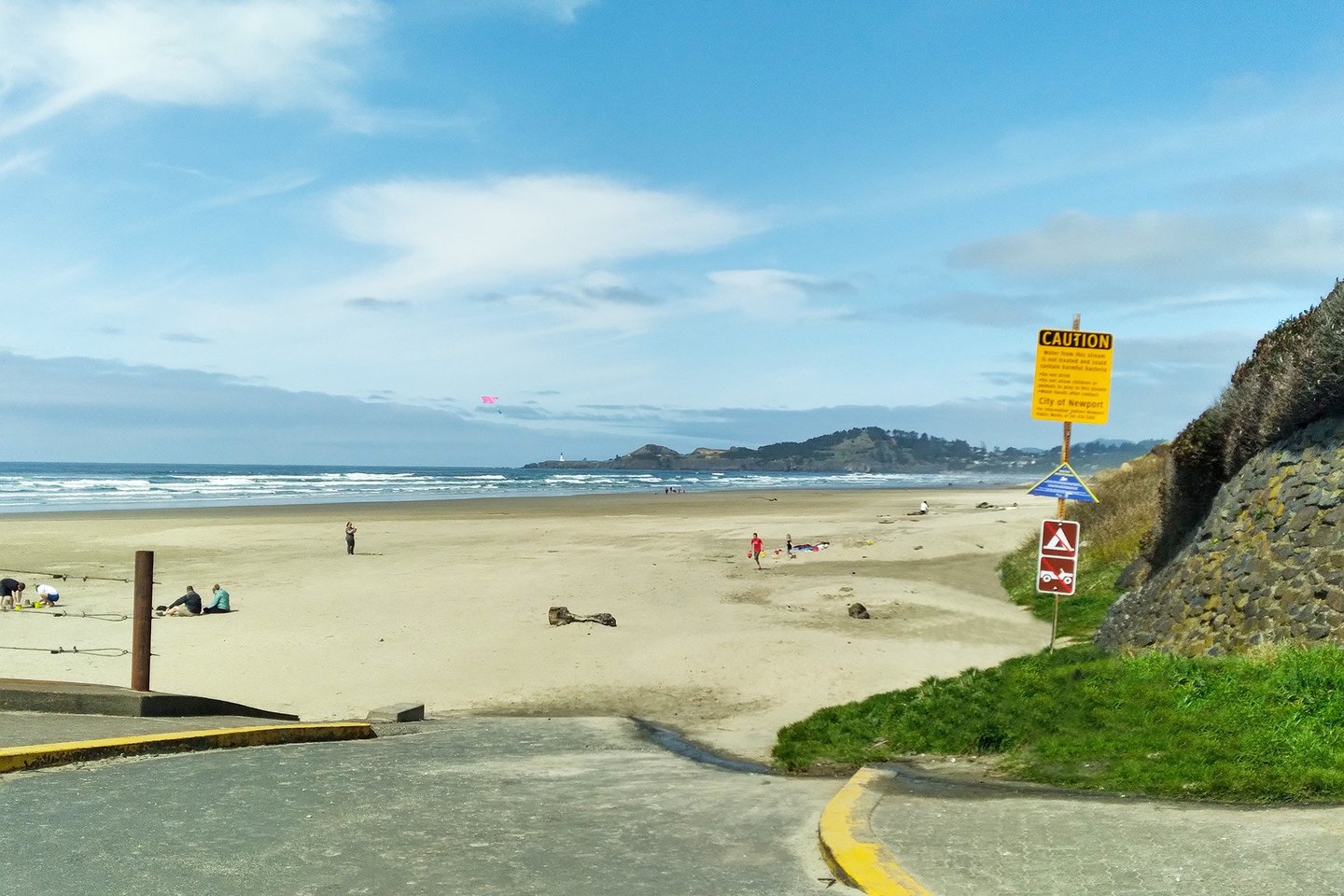 Walk to the bottom of the hill for beach access.