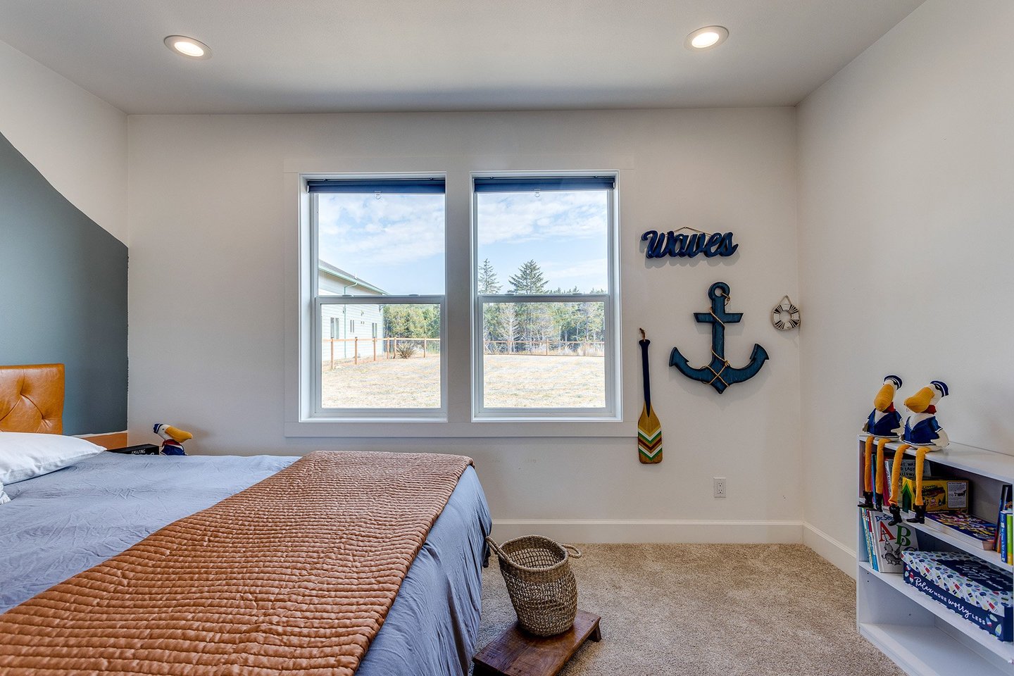 Views of the big back yard from this bedroom.